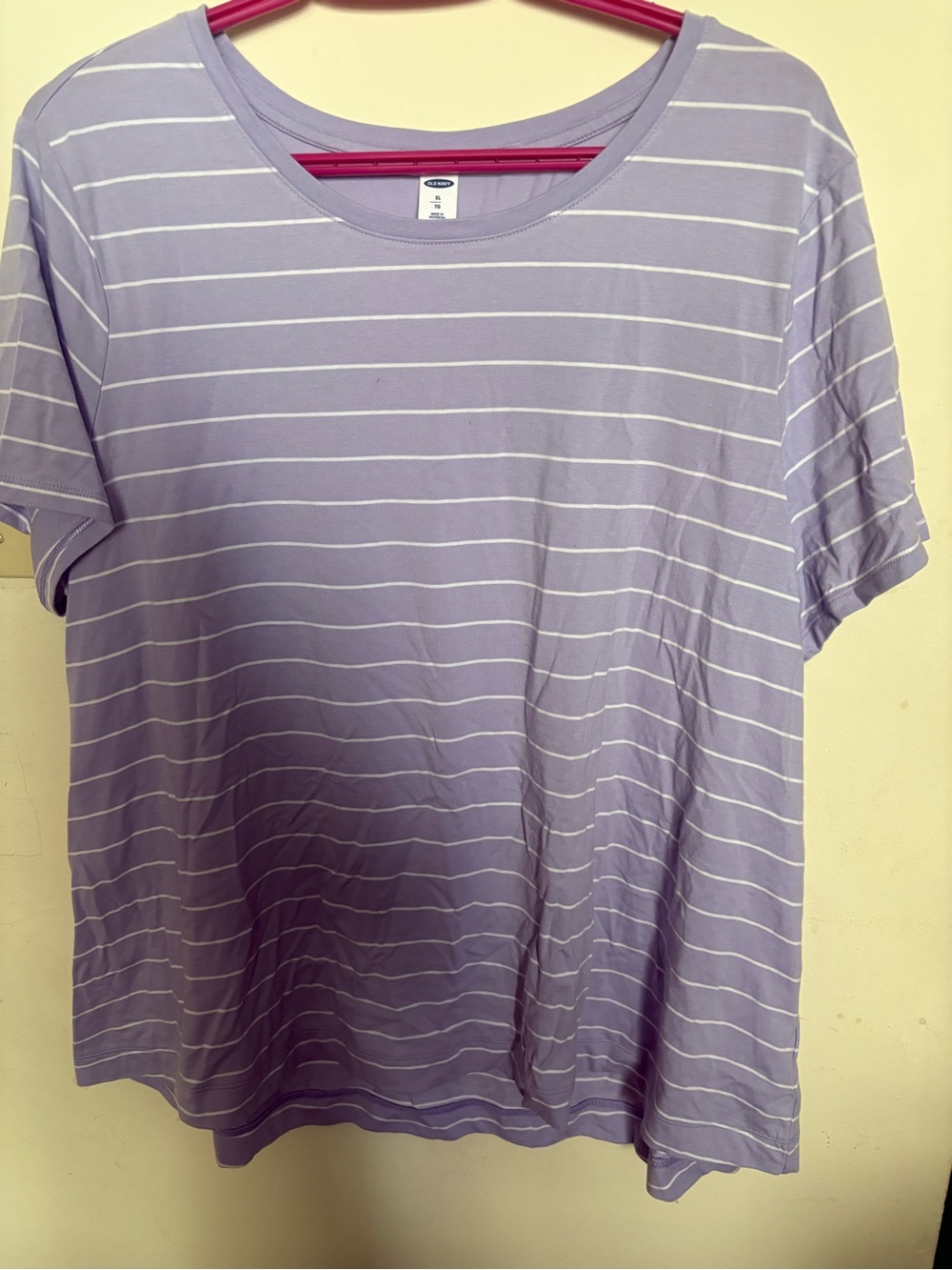Old Navy Casual Lavender Stripe Women’s Tee size XL